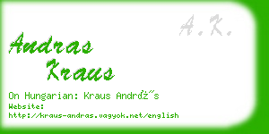 andras kraus business card